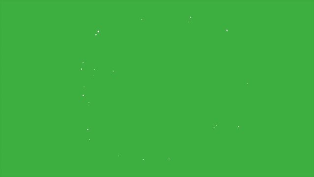 Animation cartoon video loop smoke number 4 on green screen background