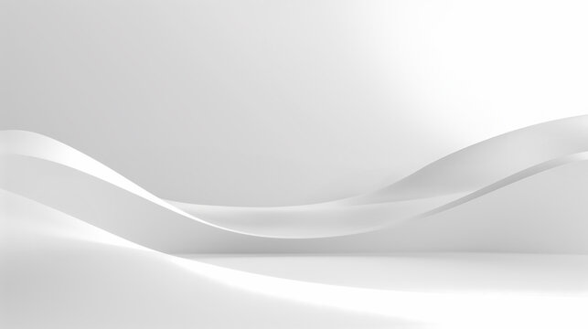 Abstract futuristic white and gray wavy background for modern looking material (powerpoint presentations, flyers, covers, etc.)