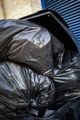 Trash cans before household waste recycling - 738601527