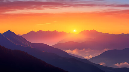 Magnificent sunrise at dawn