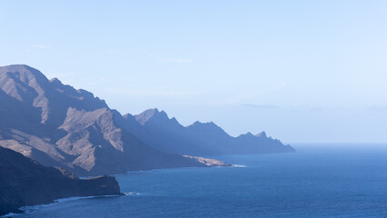 Coastline and  ocean in Agaete, Puerto de las Nieves, Gran Canaria, Spain