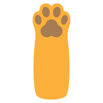 オレンジの猫の足