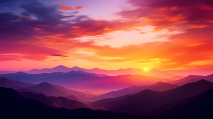 Fototapeta premium Magnificent sunrise at dawn