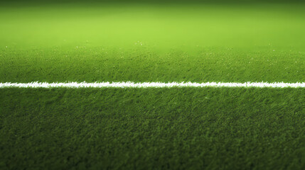 Obraz premium Green artificial grass with white corner lines