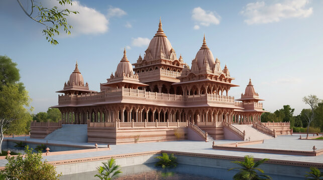 Captivating view of the newly constructed Shri Ram Mandir, Ayodhya