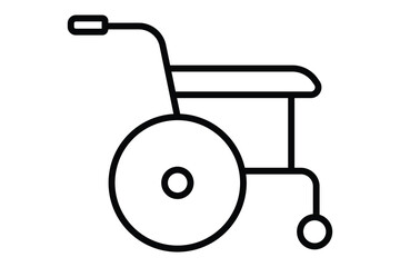 wheelchair symbol. icon related to disability. line icon style. element illustration