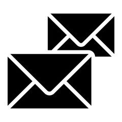 Stacked message mail envelope vector icon