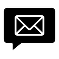 Email, Speech Bubble Line Vector Icon.