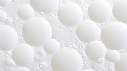 Foam bubbles abstract white background.