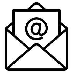 open envelope mail icon