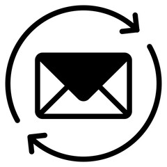 resend icon. Thin linear resend, post, send  icon