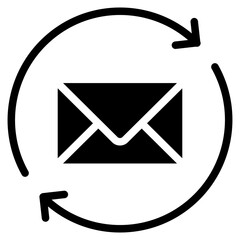 resend icon. Thin linear resend, post, send  icon