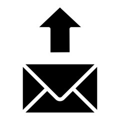 email send, envelope with arrow up icon
