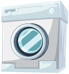 Vector graphic of a contemporary washing machine