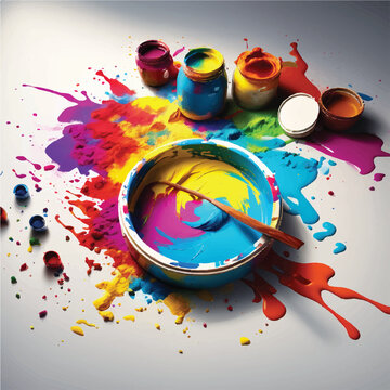 "Holi Festival Essence - Vector Background with Abstract Splashes, Bursting Colors, and Blank Spaces, Inviting Your Imagination to Paint the Celebration", epic royal background, big royal uncropped 