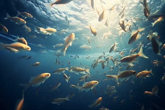 small fishes in ocean 