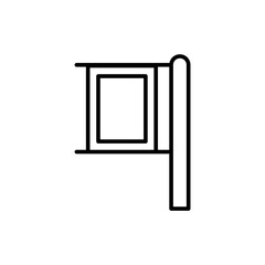 Billboard outline icons, minimalist vector illustration ,simple transparent graphic element .Isolated on white background