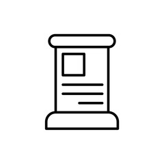 Billboard outline icons, minimalist vector illustration ,simple transparent graphic element .Isolated on white background