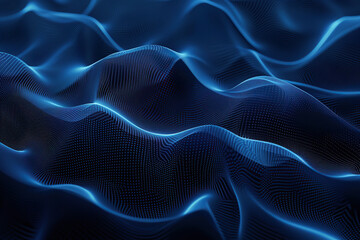 Fototapeta premium close up horizontal image of a shiny blue mesh background Generative AI