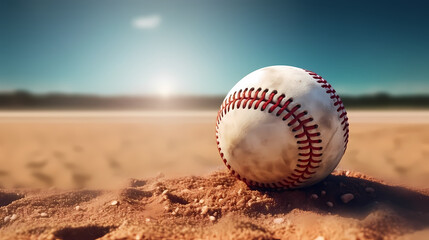 Fototapeta na wymiar Closeup baseball background with copy space