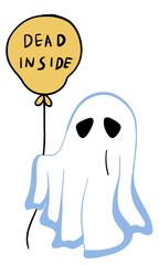 cute ghost vector illustration