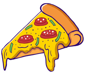 pizza slice vector illustration