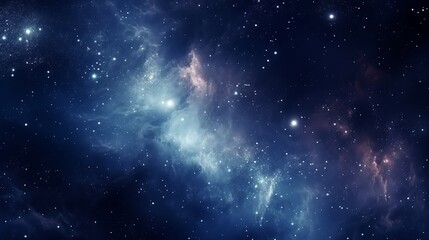 Fototapeta premium Universe filled with stars, nebula and galaxy