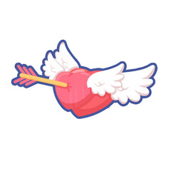 valentine icon in colors and vector illustration style