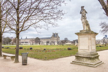 View of the Jardin de Tuileries, Paris, France