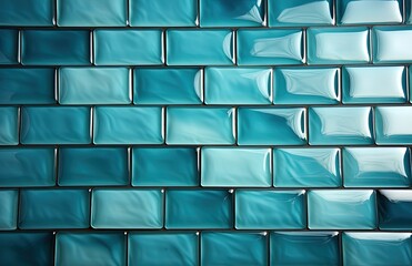 Blue background of bricks. Created with Ai