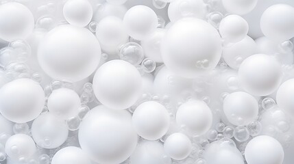 White foam bubbles texture isolated on white background