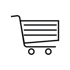 Shopping cart icon set, Full and empty shopping cart symbol, shop and sale, vector illustration design on white artboard.