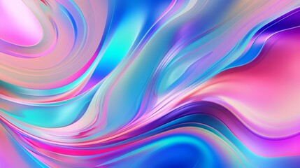 Colorful holographic background. Light reflection, rainbow colors. Magical marbling effect for banner templates and wallpaper