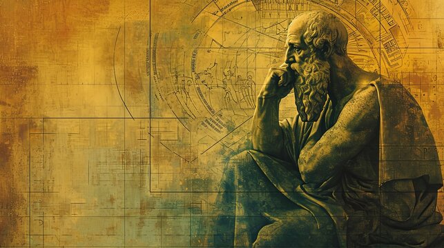 Beautiful Pythagoras Graphic with Blank Space for Theorem or Quote