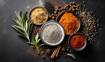 A Table Full of Aromatic Spices and Fragrant Herbs