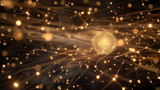 The quantum realm, quantum particles, quantum computing, galaxy-like. Generative AI