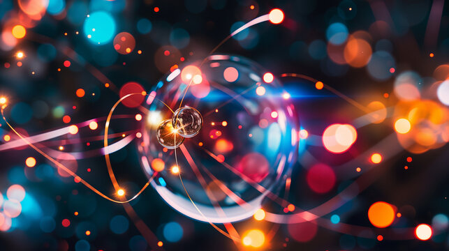 The quantum realm, quantum particles, quantum computing, galaxy-like. Generative AI