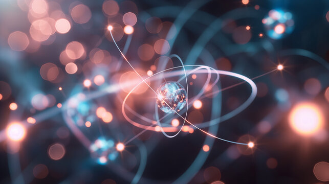 The quantum realm, quantum particles, quantum computing, galaxy-like. Generative AI