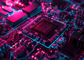 Processor chip in a mainboard circuits semiconductor