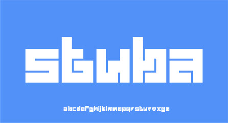 STUBA FONT VECTOR DISPLAY LOWERCASE UNIQUE LABYRINTH