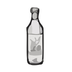 bottle illustration isolated in white