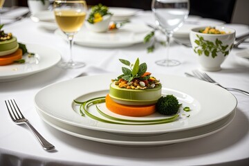 Vegan salad on the plate