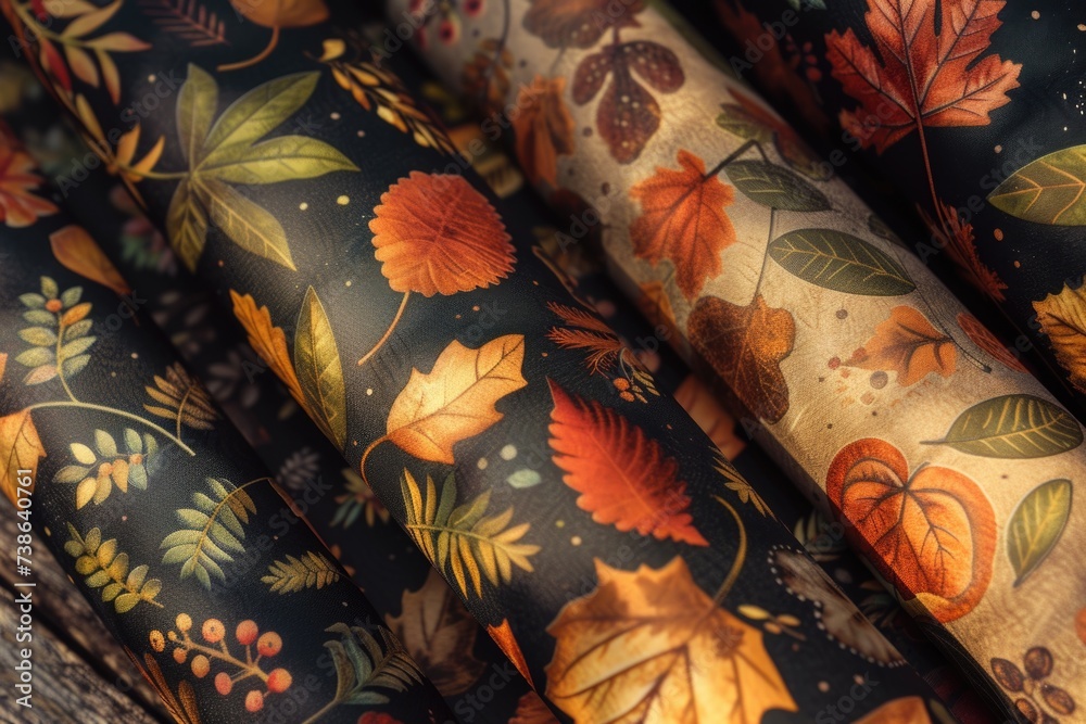 Poster A close-up view of a bunch of fabric. Can be used for various design and textile projects