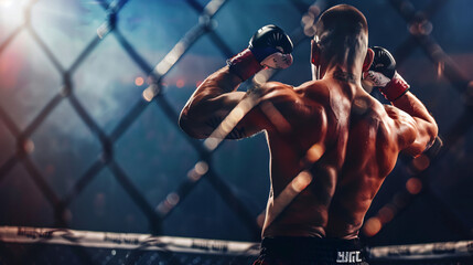 Fototapeta na wymiar MMA boxing