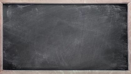 Foto op Plexiglas Chalk rubbed out on blackboard with a blank copy space © Uuganbayar