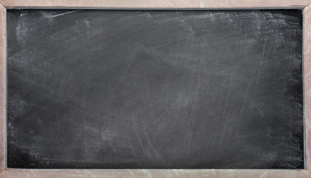 Chalk rubbed out on blackboard with a blank copy space