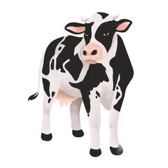 cow farm animal illustration in png format