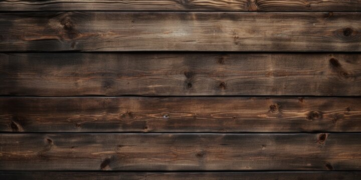 A close-up view of a wooden wall with a clock mounted on it. This image can be used to depict time, vintage decor, or rustic interiors