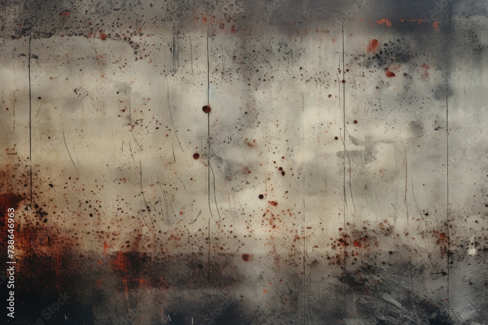 Poster A painting depicting blood splattered on a wall. This image can be used to create a dramatic and intense atmosphere in various projects