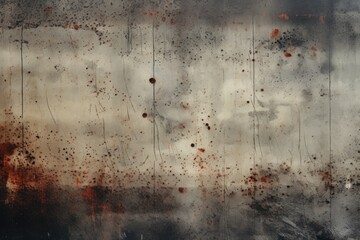 A painting depicting blood splattered on a wall. This image can be used to create a dramatic and...